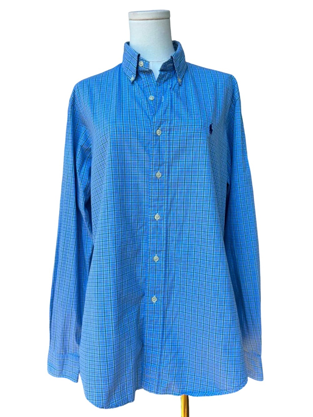 Ralph Lauren Plaid Custom Fit Button Down Shirt